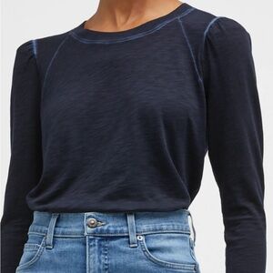Veronica Beard mason navy baseball top - Large